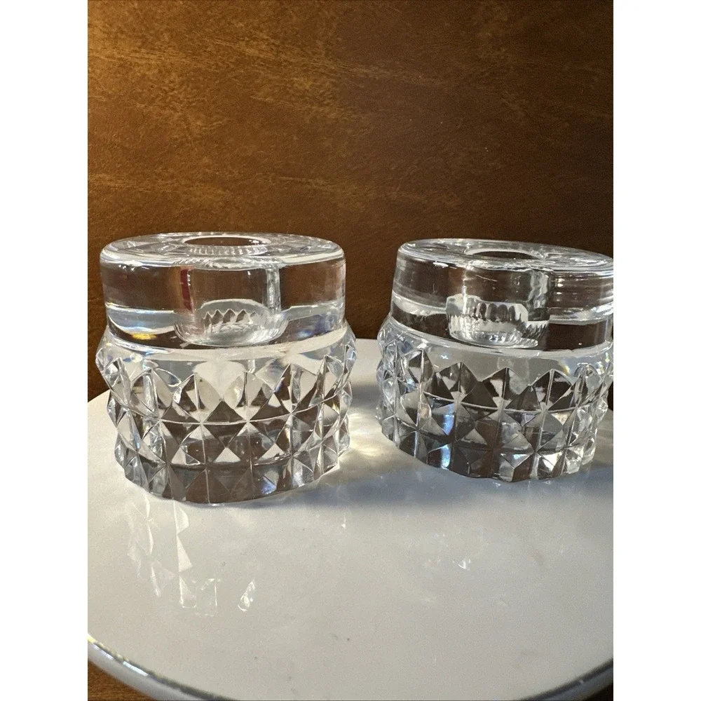 Vtg Orrefors crystal candle holder Ingeorg Lundin swedish 